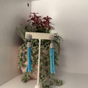 Park Lane "POMPOM" Earrings – Playful and Chic Beaded Tassel Design